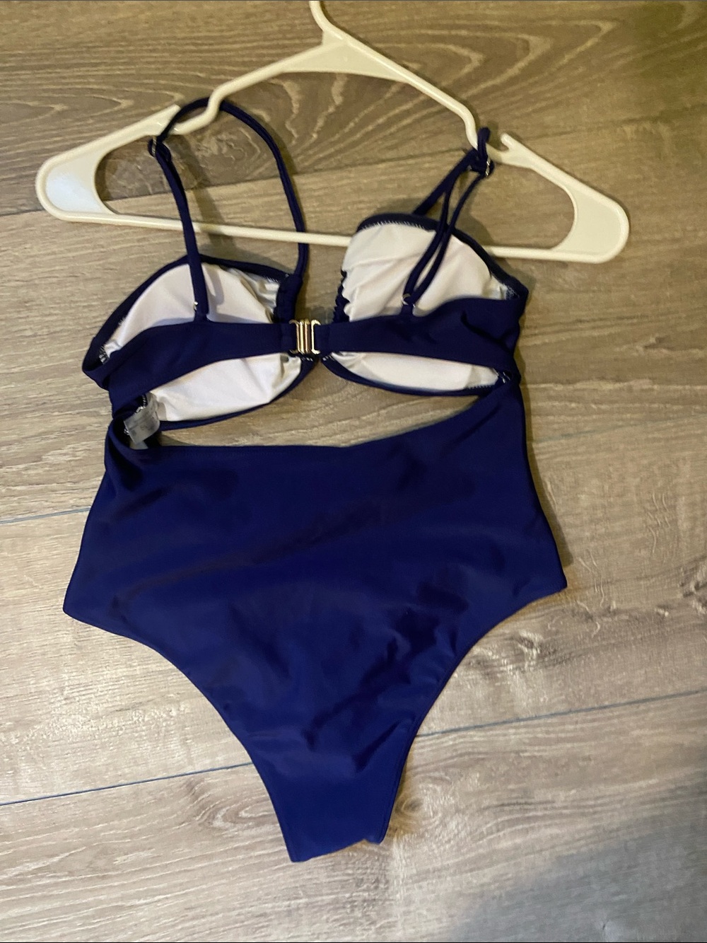 Navy Cutout One-Piece Swimsuit - Picture 2 of 5